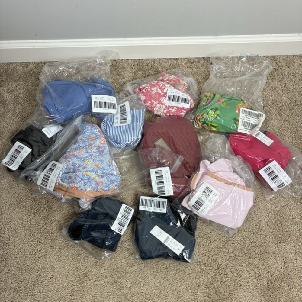 J Crew RESELLER‎ Lot Of 11 Womens Swim Bottoms Mixed Patterns Sizes NEW w Tag